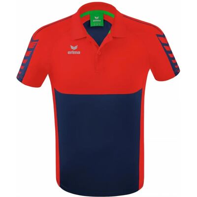 Polo ERIMA Six Wings - Blu Rosso - M - Elegante e Sportivo Polo ERIMA Six Wings - Blu Rosso - M - Elegante e Sportivo