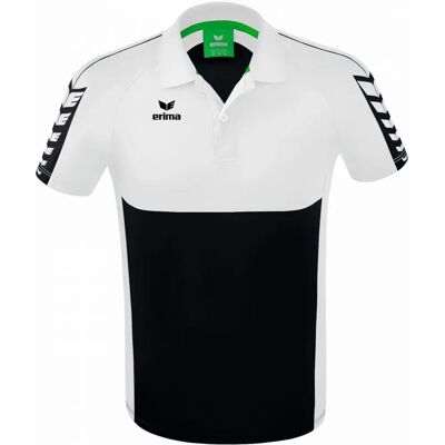 ERIMA Six Wings Poloshirt - Schwarz/Weiß - Sportlich Eleganter Look ERIMA Six Wings Poloshirt - Schwarz/Weiß - Sportlich Eleganter Look