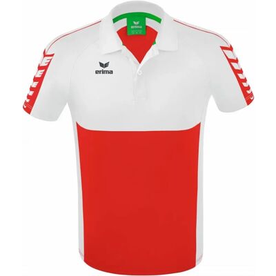 Poloshirt ERIMA Six Wings - Rosso/Bianco - XL - Elegante e Sportivo Poloshirt ERIMA Six Wings - Rosso/Bianco - XL - Elegante e Sportivo