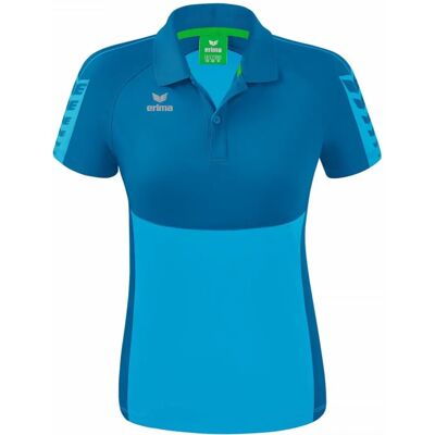 ERIMA Damen Six Wings Poloshirt - blauw - 44 - Poloshirt ERIMA Damen Six Wings Poloshirt - blauw - 44 - Poloshirt