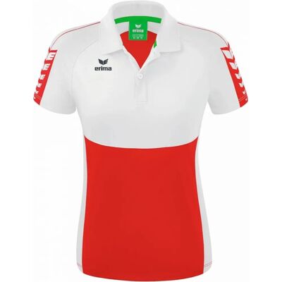 ERIMA Six Wings Poloshirt - Rot/Weiß - 38 ERIMA Six Wings Poloshirt - Rot/Weiß - 38