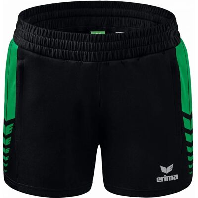 ERIMA Damen Six Wings Worker Shorts - schwarz/smaragd - 42 ERIMA Damen Six Wings Worker Shorts - schwarz/smaragd - 42