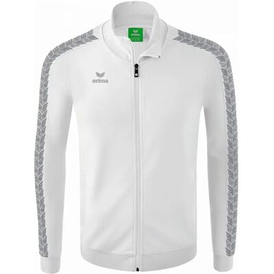 ERIMA Uomo Essential Team Giacca - M - Bianco/Grigio - Abbigliamento sportivo ERIMA Uomo Essential Team Giacca - M - Bianco/Grigio - Abbigliamento sportivo
