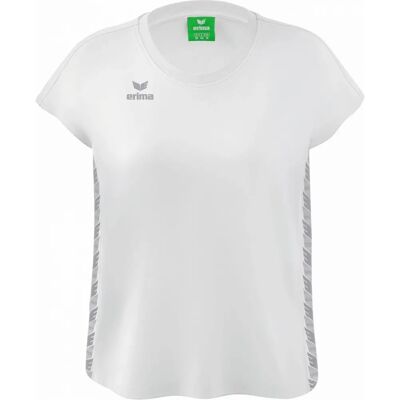 ERIMA Damen Essential Team T-Shirt - Bianco/Grigio - 34 - Maglietta ERIMA Damen Essential Team T-Shirt - Bianco/Grigio - 34 - Maglietta