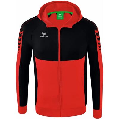 ERIMA Kinder Kapuzensweat Six Wings Trainingsjacke - Unisex - Rot - 140 ERIMA Kinder Kapuzensweat Six Wings Trainingsjacke - Unisex - Rot - 140