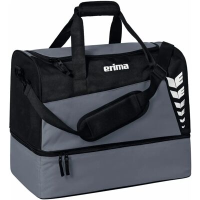 Erima Six Wings Sporttas met Onderste Compartement M - grijs/zwart Erima Six Wings Sporttas met Onderste Compartement M - grijs/zwart