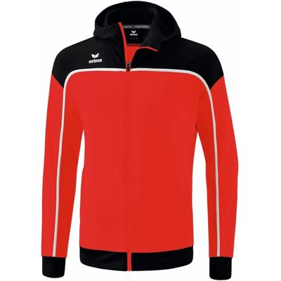 ERIMA Kinder Kapuzensweat CHANGE Trainingsjacke - Rot/Schwarz/Weiß - 140 ERIMA Kinder Kapuzensweat CHANGE Trainingsjacke - Rot/Schwarz/Weiß - 140