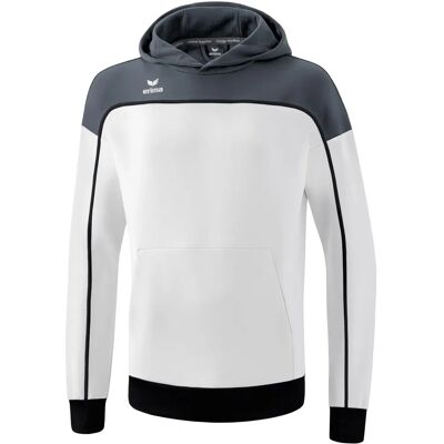 ERIMA Kinder Hoodie - Model 164 - Unisex - Wit/Slate Grey/Zwart ERIMA Kinder Hoodie - Model 164 - Unisex - Wit/Slate Grey/Zwart