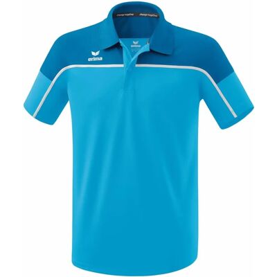 Polo ERIMA Blanc/ Bleu/ Multicolore - Sportif et Élégant - Type de Produit Polo ERIMA Blanc/ Bleu/ Multicolore - Sportif et Élégant - Type de Produit