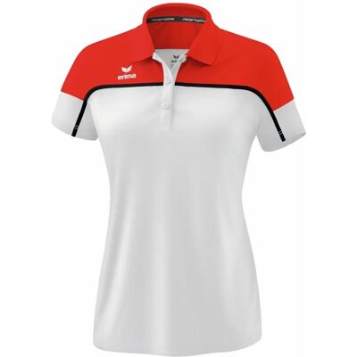 ERIMA Change Polo Shirt - White/Red/Black - Sporty & Elegant ERIMA Change Polo Shirt - White/Red/Black - Sporty & Elegant