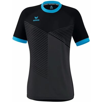 ERIMA Mantua Jersey Short Sleeve - Black/Curacao - Sports Jersey ERIMA Mantua Jersey Short Sleeve - Black/Curacao - Sports Jersey