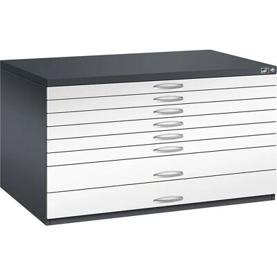 Armoire de rangement C+P - 8 tiroirs, DIN A0, 760mm Armoire de rangement C+P - 8 tiroirs, DIN A0, 760mm