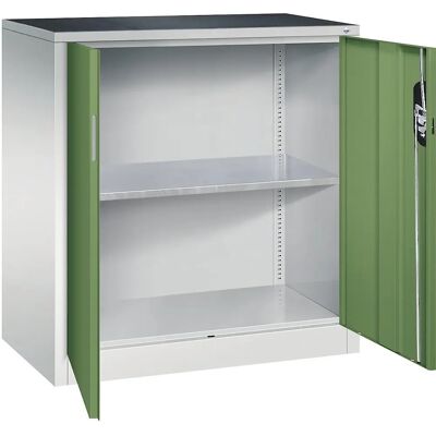 C+P Armoire atelier - Gris clair / Vert reseda - 930 x 500 mm - Acier - Publicité C+P Armoire atelier - Gris clair / Vert reseda - 930 x 500 mm - Acier - Publicité