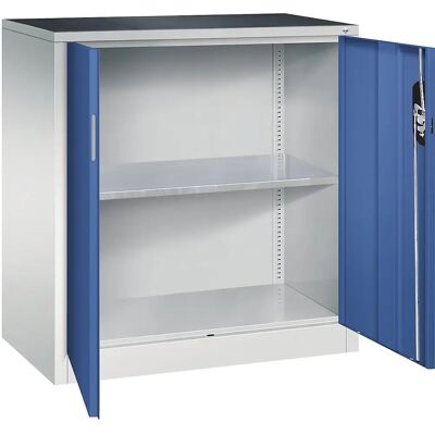 C+P Armoire de stockage - Acier, Gris clair / Bleu enzie - 93x50x100 mm - Publicité C+P Armoire de stockage - Acier, Gris clair / Bleu enzie - 93x50x100 mm - Publicité