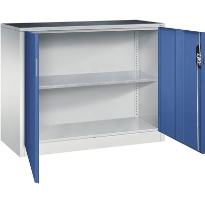Armoire en Acier C+P - 120x50x100cm - Gris Clair / Enzian Bleu - Ateliers - Publicité Armoire en Acier C+P - 120x50x100cm - Gris Clair / Enzian Bleu - Ateliers - Publicité