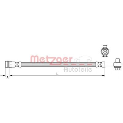 Metzger Model SL6585 Baghjulsbremse slange - Bremsetype Metzger Model SL6585 Baghjulsbremse slange - Bremsetype