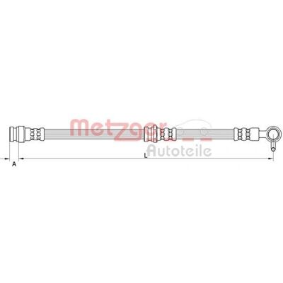 Tubo del Freno Mazda 6 Anteriore Sinistra - Tubo del Freno Tubo del Freno Mazda 6 Anteriore Sinistra - Tubo del Freno