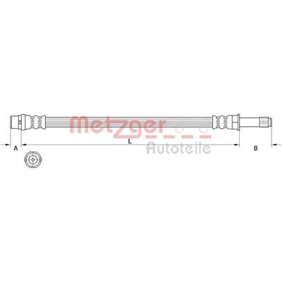 Tubo del freno Metzger 4111639 - Ricambio freno Tubo del freno Metzger 4111639 - Ricambio freno