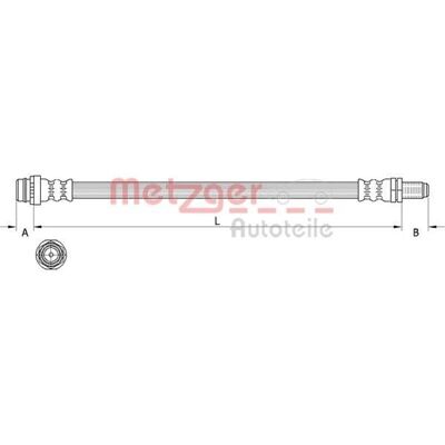 Metzger jarruletku Volvo XC60 - Etuvasen oikea ja vasen 425mm M10 x 1 Metzger jarruletku Volvo XC60 - Etuvasen oikea ja vasen 425mm M10 x 1