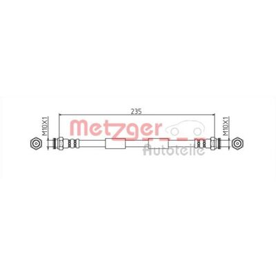 Tubo freno interno posteriore Metzger 4111806 - Tubo freno Tubo freno interno posteriore Metzger 4111806 - Tubo freno