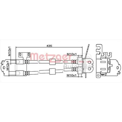 Metzger Ford Transit 4111558 Tubo del freno - Posteriore centrale Metzger Ford Transit 4111558 Tubo del freno - Posteriore centrale