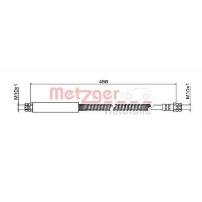 Metzger 4112039 Bagbremse slange - Bremsekomponent Metzger 4112039 Bagbremse slange - Bremsekomponent