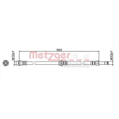 Tubo freno BMW I3 - Anteriore 564mm M10x1 Tubo freno BMW I3 - Anteriore 564mm M10x1