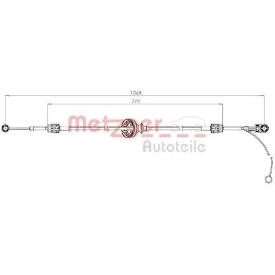 Metzger 3150301 - Cavo frizione per Mercedes-Benz Viano Vito Metzger 3150301 - Cavo frizione per Mercedes-Benz Viano Vito