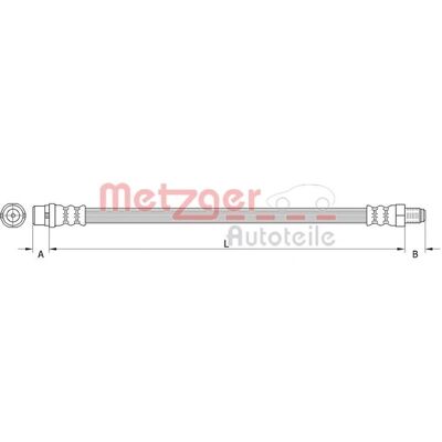 Tubo del freno Metzger 4110277 - Sistema frenante Tubo del freno Metzger 4110277 - Sistema frenante