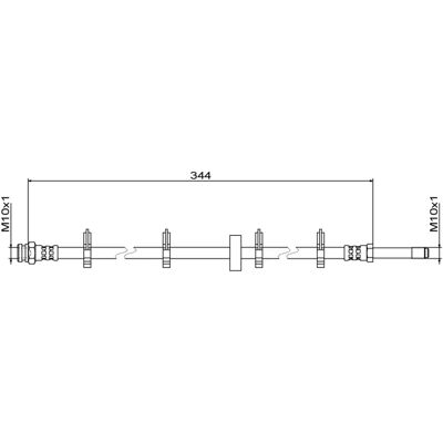 Tubo freno Metzger 4111499 - Esterno posteriore Tubo freno Metzger 4111499 - Esterno posteriore