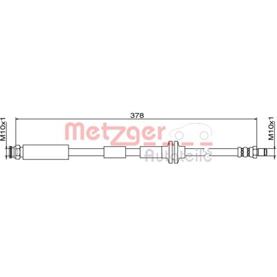 Metzger 4111800 Tubo freno - Tubo freno per Fiat & Lancia Metzger 4111800 Tubo freno - Tubo freno per Fiat & Lancia