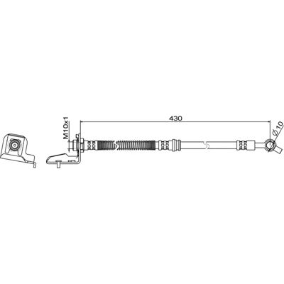 Tubo freno Metzger Hyundai Tucson - Anteriore sinistra 430mm Tubo freno Metzger Hyundai Tucson - Anteriore sinistra 430mm