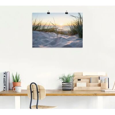 ARTLAND - Ostseestrand - 100x70 cm - Beige - Wandbild ARTLAND - Ostseestrand - 100x70 cm - Beige - Wandbild