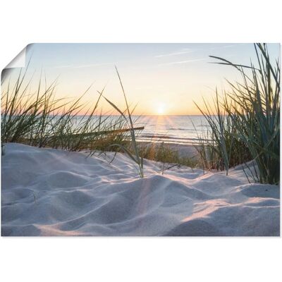 ARTLAND - Ostseestrand - 100x70 cm - Beige - Wandbild ARTLAND - Ostseestrand - 100x70 cm - Beige - Wandbild