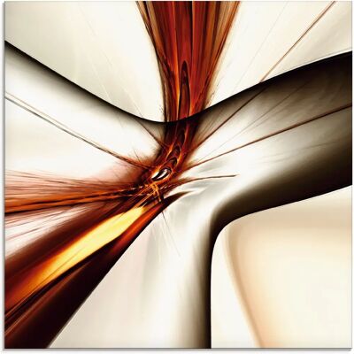 ARTLAND - Abstrakt modern - beige - Glasbild ARTLAND - Abstrakt modern - beige - Glasbild