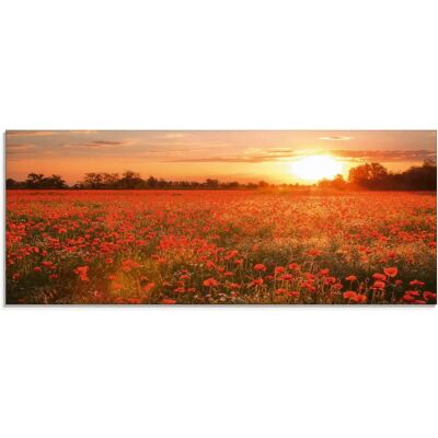 ARTLAND Mohnblumenfeld bei Sonnenuntergang - Wandbild ARTLAND Mohnblumenfeld bei Sonnenuntergang - Wandbild