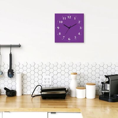 ARTland - Uni Trendfarben - Lila - 30 cm x 30 cm x 0,3 cm - Wall Clock ARTland - Uni Trendfarben - Lila - 30 cm x 30 cm x 0,3 cm - Wall Clock