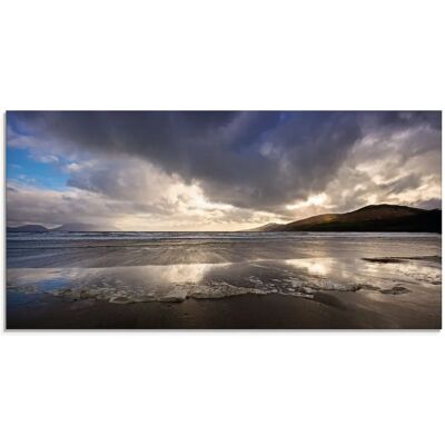 ARTLAND Strandliebe II Glasbild - Beige - 60x30cm ARTLAND Strandliebe II Glasbild - Beige - 60x30cm