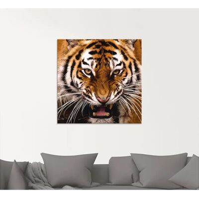 ARTLAND Tiger Kopf Glasbild - Wildtiere, 40x40cm, bunt ARTLAND Tiger Kopf Glasbild - Wildtiere, 40x40cm, bunt