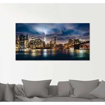 ARTLAND Sonnenaufgang Manhattan Glasbild - Glas Wanddekoration ARTLAND Sonnenaufgang Manhattan Glasbild - Glas Wanddekoration