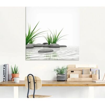 ARTLAND 3D Steine Wandkunst - Modernes Glaskunst mit Zen-Motiv ARTLAND 3D Steine Wandkunst - Modernes Glaskunst mit Zen-Motiv