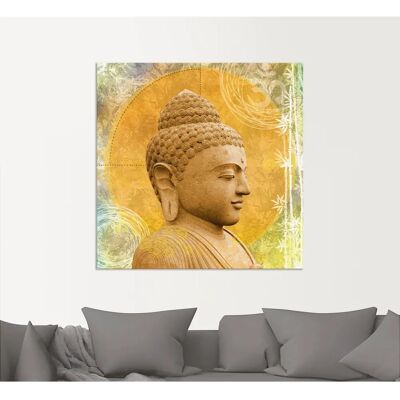 ARTLAND Buddha II - Quadratisches Aluminium Wandbild - 70x70cm ARTLAND Buddha II - Quadratisches Aluminium Wandbild - 70x70cm