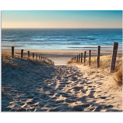 ARTLAND Weg zum Nordseestrand Sonnenuntergang - Küchenrückwand - beige (naturfarben) - Hochwertiges Aluminium ARTLAND Weg zum Nordseestrand Sonnenuntergang - Küchenrückwand - beige (naturfarben) - Hochwertiges Aluminium
