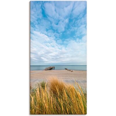 ARTLAND Blaues Strandbild Sonnenuntergang - Leinwandbild ARTLAND Blaues Strandbild Sonnenuntergang - Leinwandbild