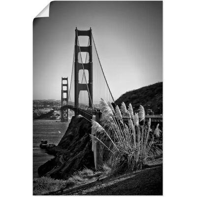 ARTLAND - San Francisco Golden Gate Bridge - Schwarz - 20x30 cm - Poster ARTLAND - San Francisco Golden Gate Bridge - Schwarz - 20x30 cm - Poster