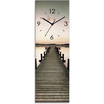 ARTLAND Langer Pier Sonnenaufgang Wanduhr - Silent Quarz oder Funkuhr - 20x60cm ARTLAND Langer Pier Sonnenaufgang Wanduhr - Silent Quarz oder Funkuhr - 20x60cm