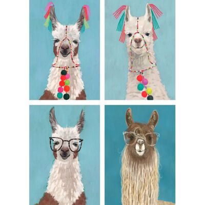 ARTland - Geschmückte Lamas - 21x29.7 cm - Poster ARTland - Geschmückte Lamas - 21x29.7 cm - Poster