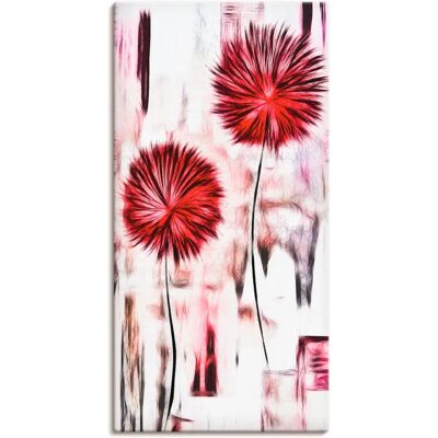 ARTLAND - Blumen 20x40 - 20x40 cm - Rot - Leinwandbild ARTLAND - Blumen 20x40 - 20x40 cm - Rot - Leinwandbild