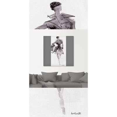 ARTLAND Mode Skizzenbuch VII Wandbild - Schwarz - Leinwand, Aluminium, Vinyl ARTLAND Mode Skizzenbuch VII Wandbild - Schwarz - Leinwand, Aluminium, Vinyl