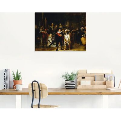 ARTLAND Nachtwache Glasbild - Portrait, 80x60cm ARTLAND Nachtwache Glasbild - Portrait, 80x60cm